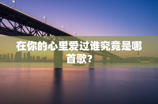 在你的心里爱过谁究竟是哪首歌？